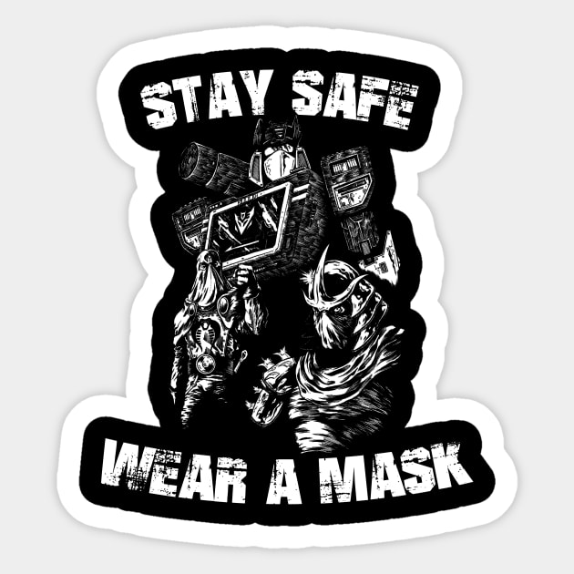 Stay Safe! Sticker by JonathanGrimmArt